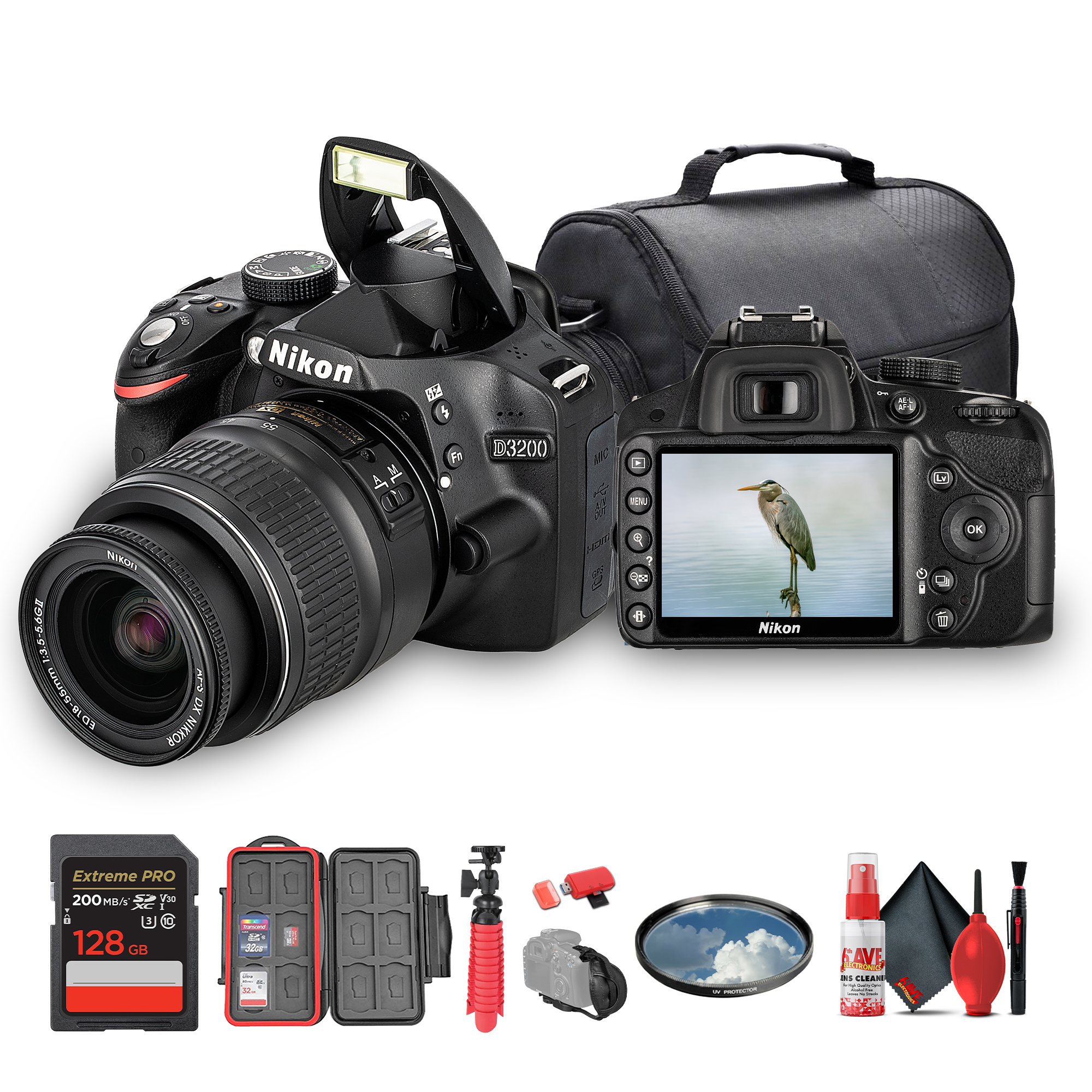 Nikon D3200 DSLR Camera with 18-55mm VR Lens– 24.2MP, Full HD