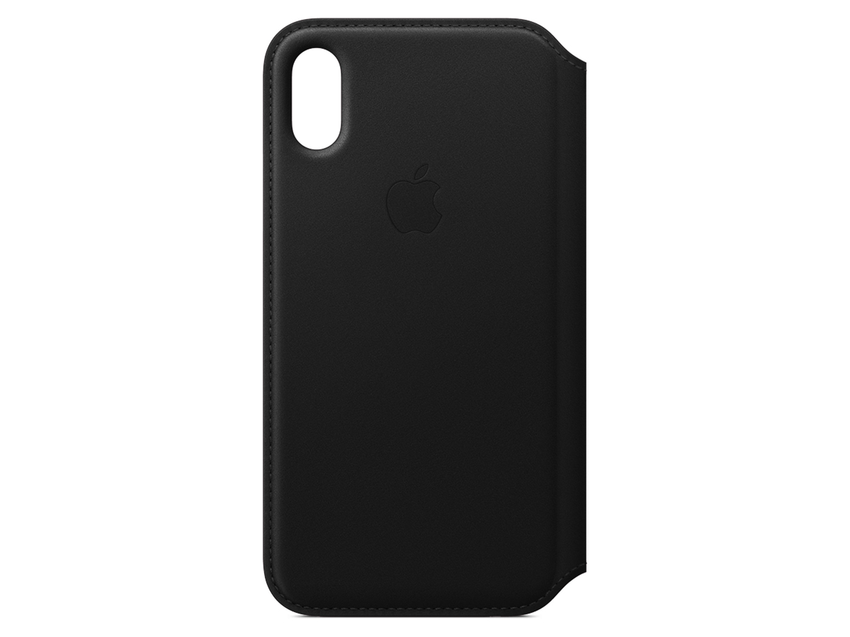 Apple Leather Folio Case for iPhone XS, Black