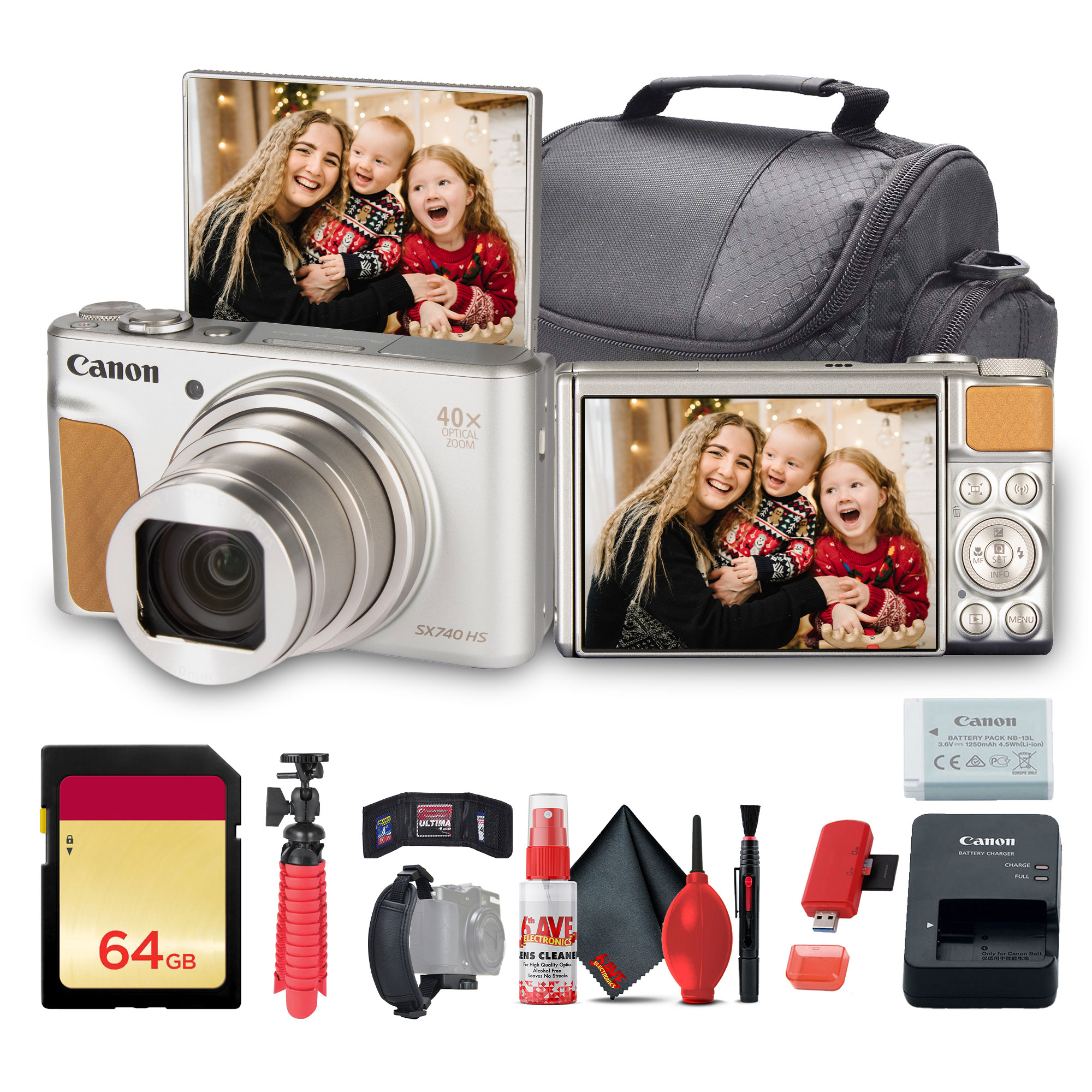 Canon PowerShot SX740 HS Lite Edition Digital Camera (Silver) +