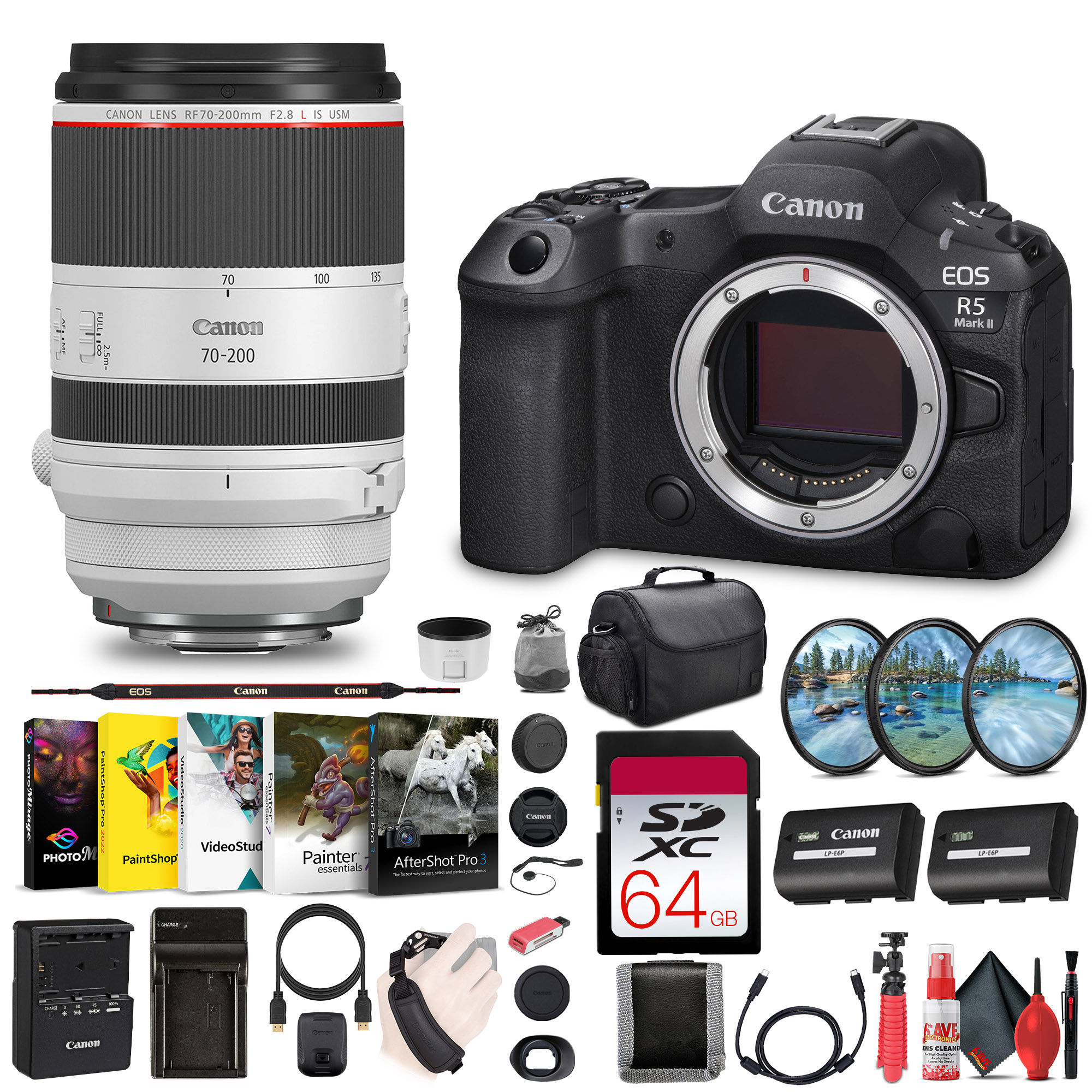 Canon - EOS R5 Mark II Mirrorless Camera, 45MP, Full-Frame Hybrid Camera, 8K
