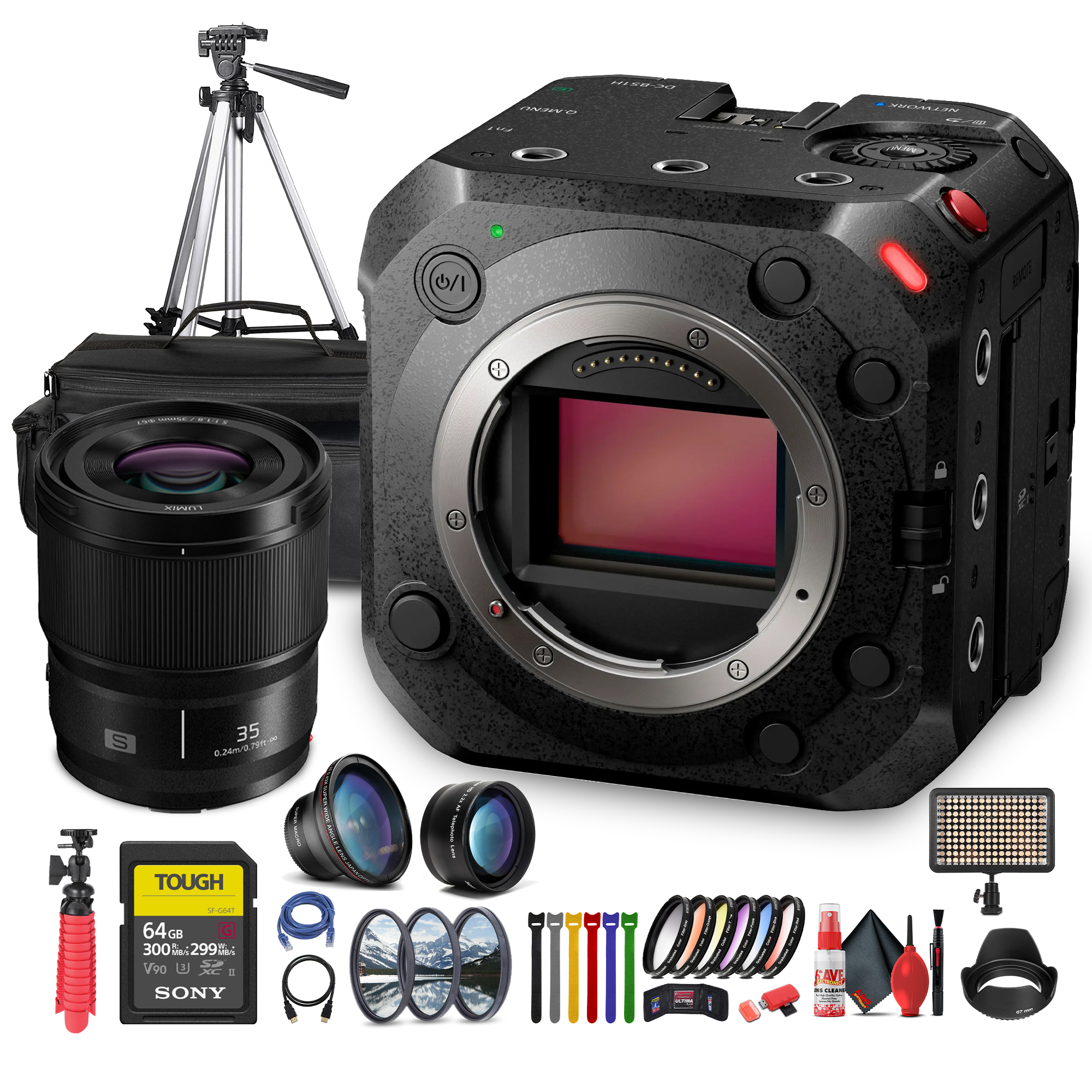Panasonic Lumix BS1H Full-Frame Box Cinema Camera + More Accessory