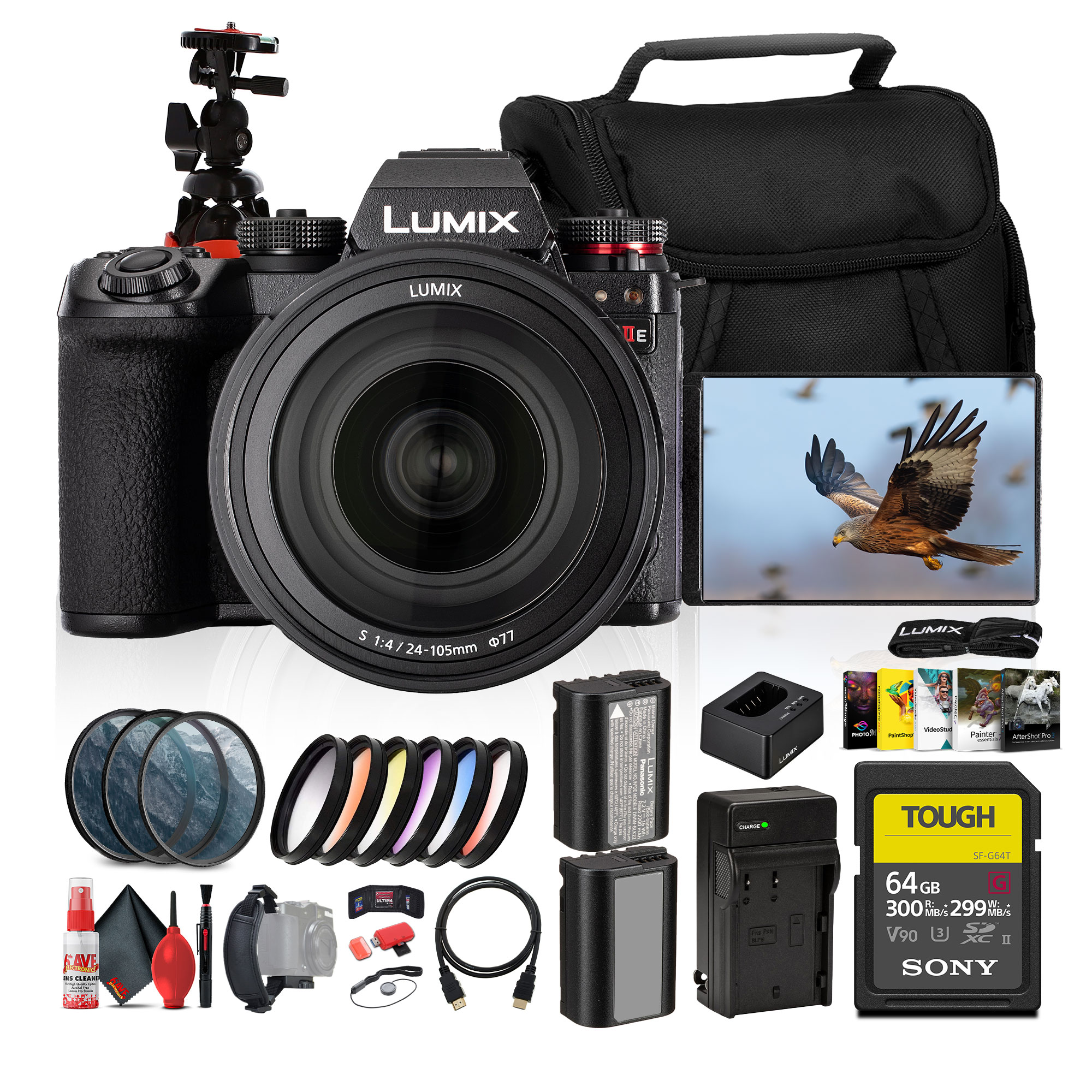 Panasonic LUMIX S1 IIE Mirrorless Camera With 24-105mm f/4 Lens