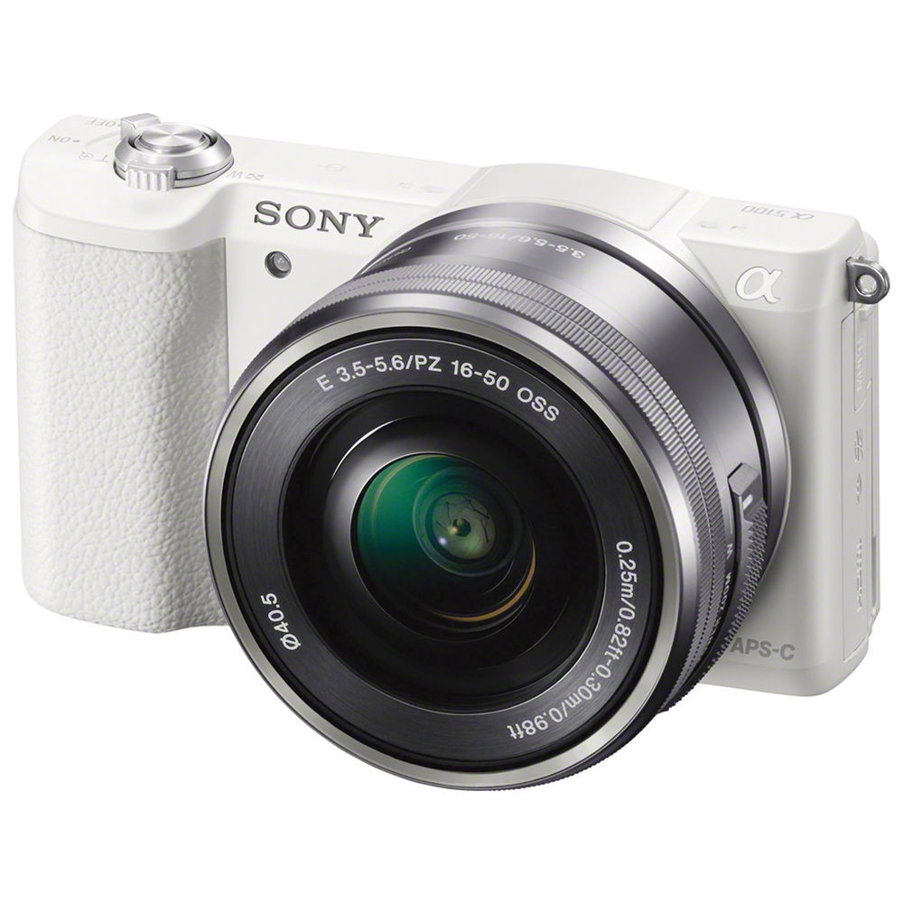 Sony Alpha a5100 w/ 16-50mm Lens White - Essentials Kit (ILCE5100L