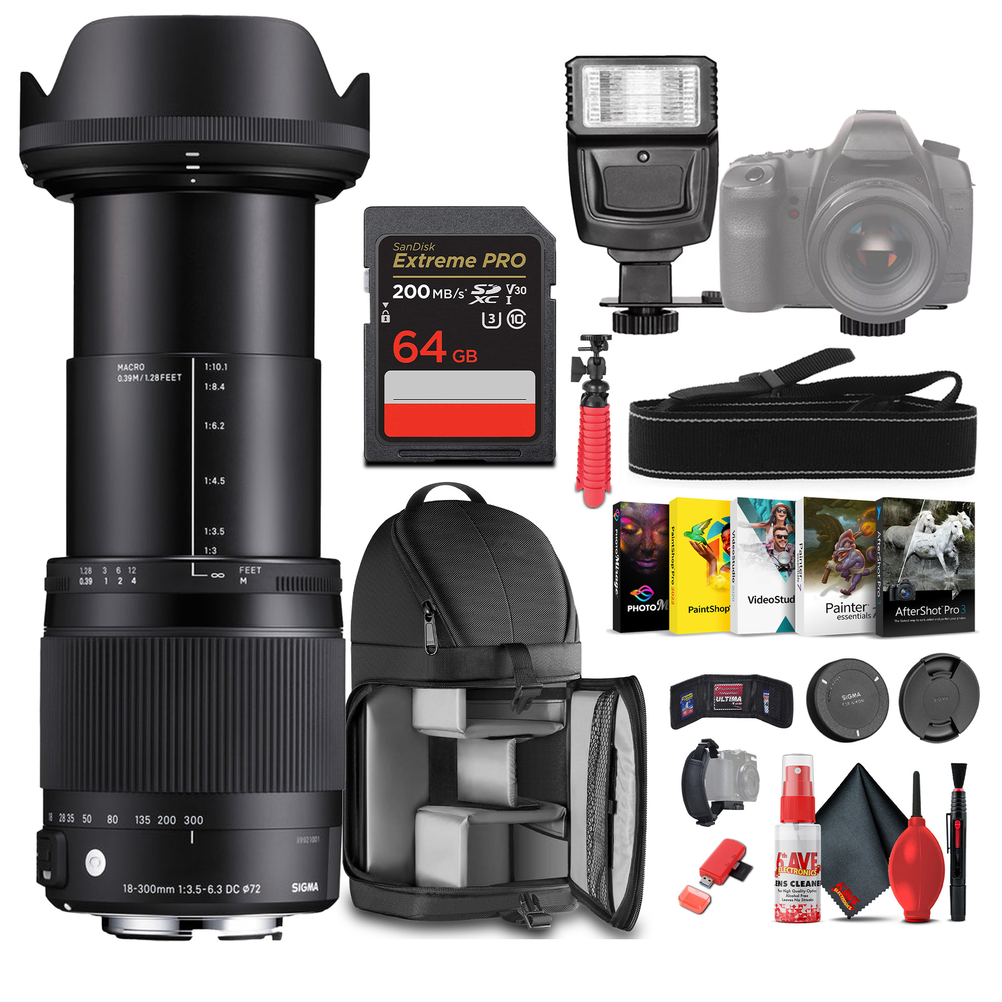 Sigma 18-300mm f/3.5-6.3 DC Macro OS HSM Contemporary Lens for