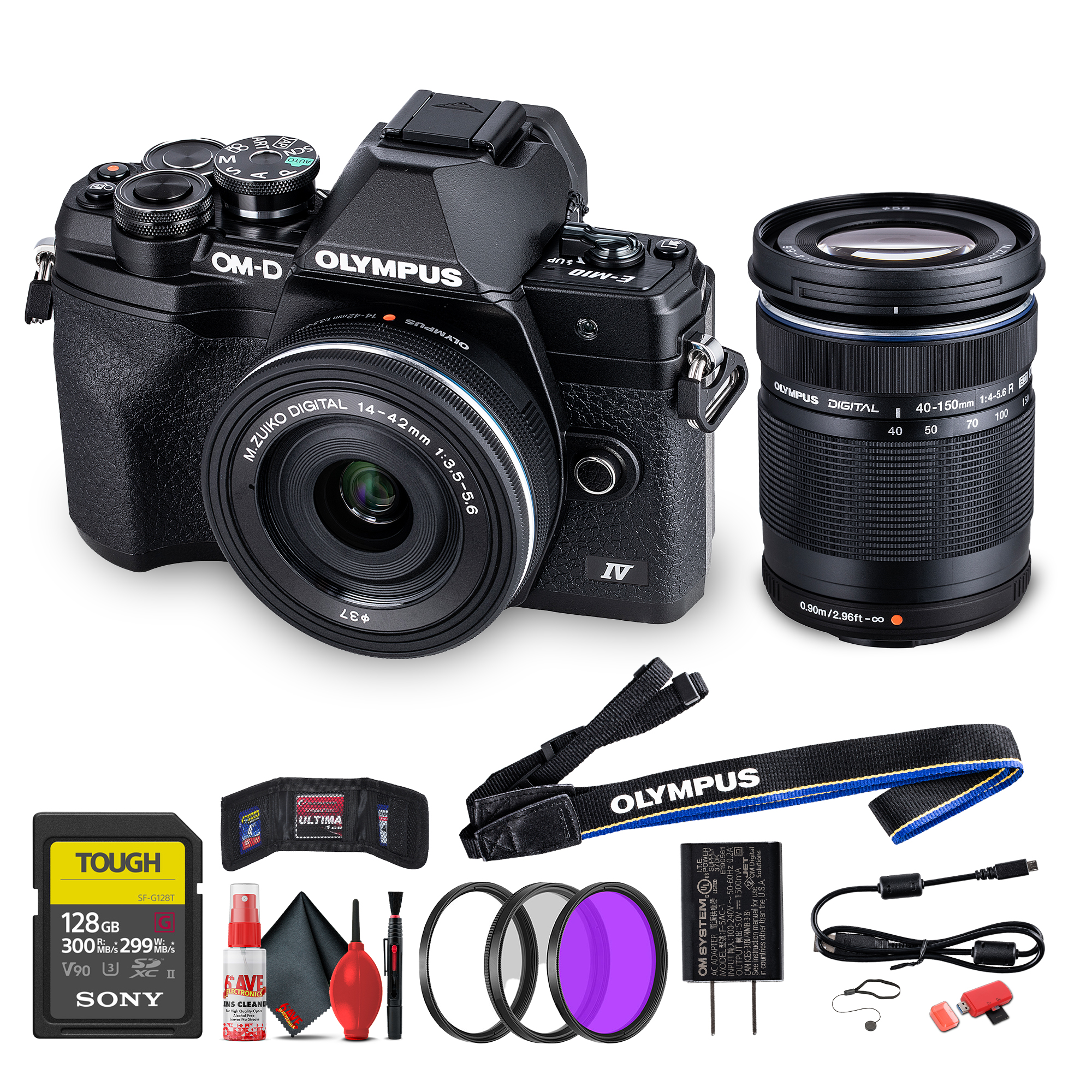 Olympus OM-D E-M10 Mark IV Mirrorless Camera w 14-42mm EZ Lens