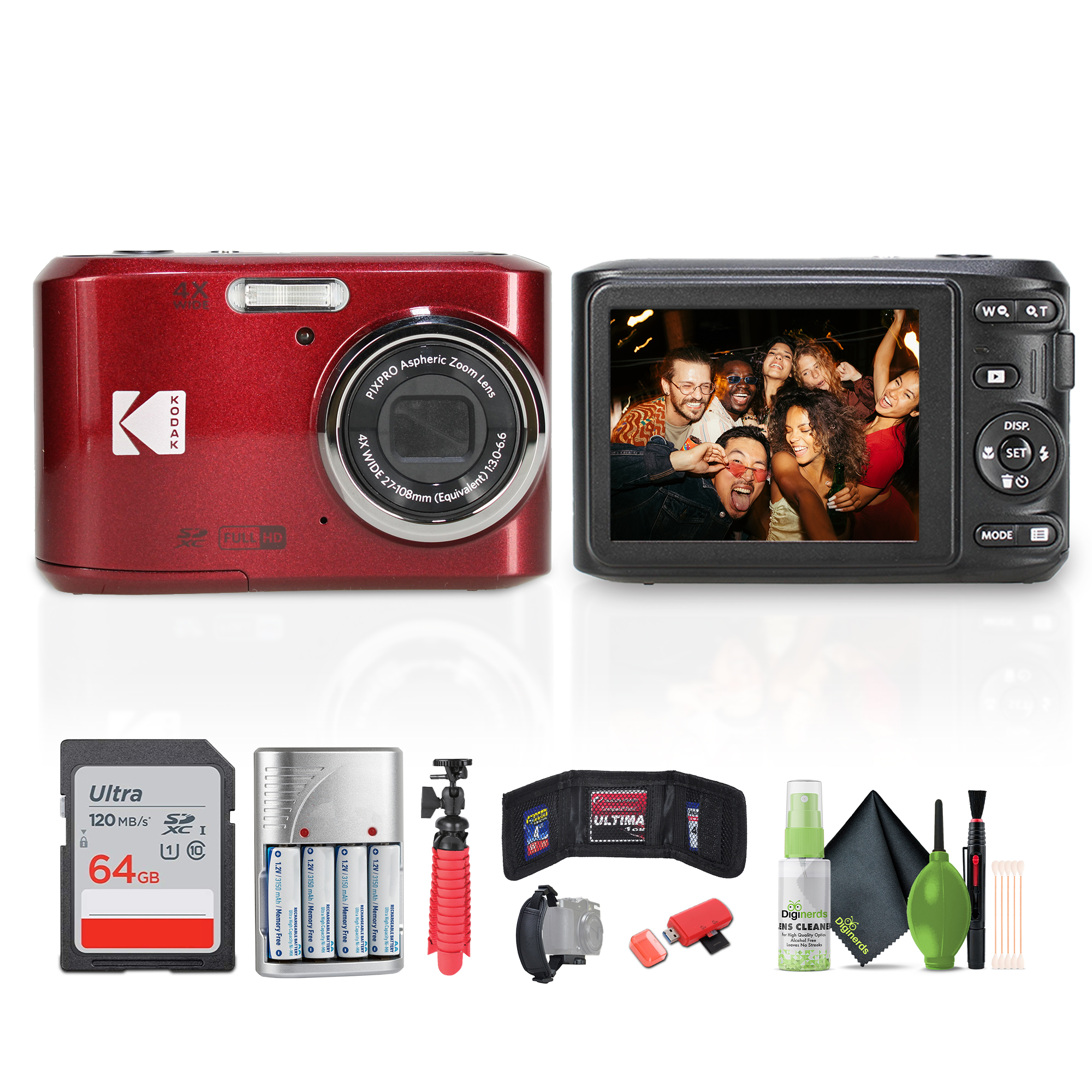 Kodak PIXPRO FZ45 Digital Camera, Red Bundle | eBay