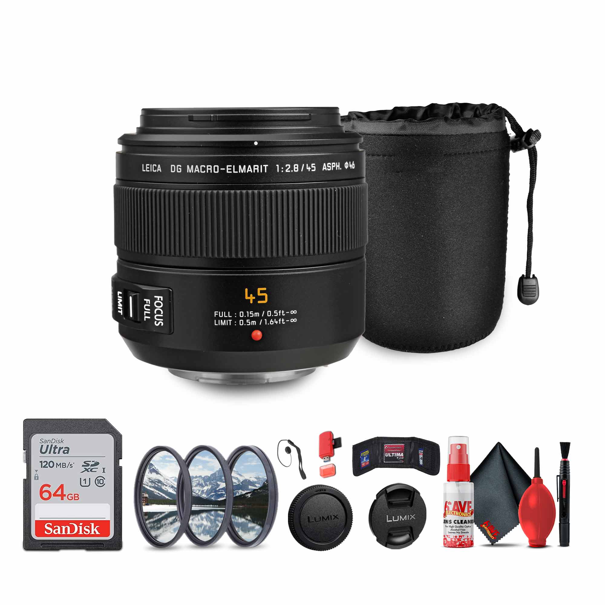 Panasonic Leica DG Macro-Elmarit 45mm f/2.8 Lens Bundle | eBay