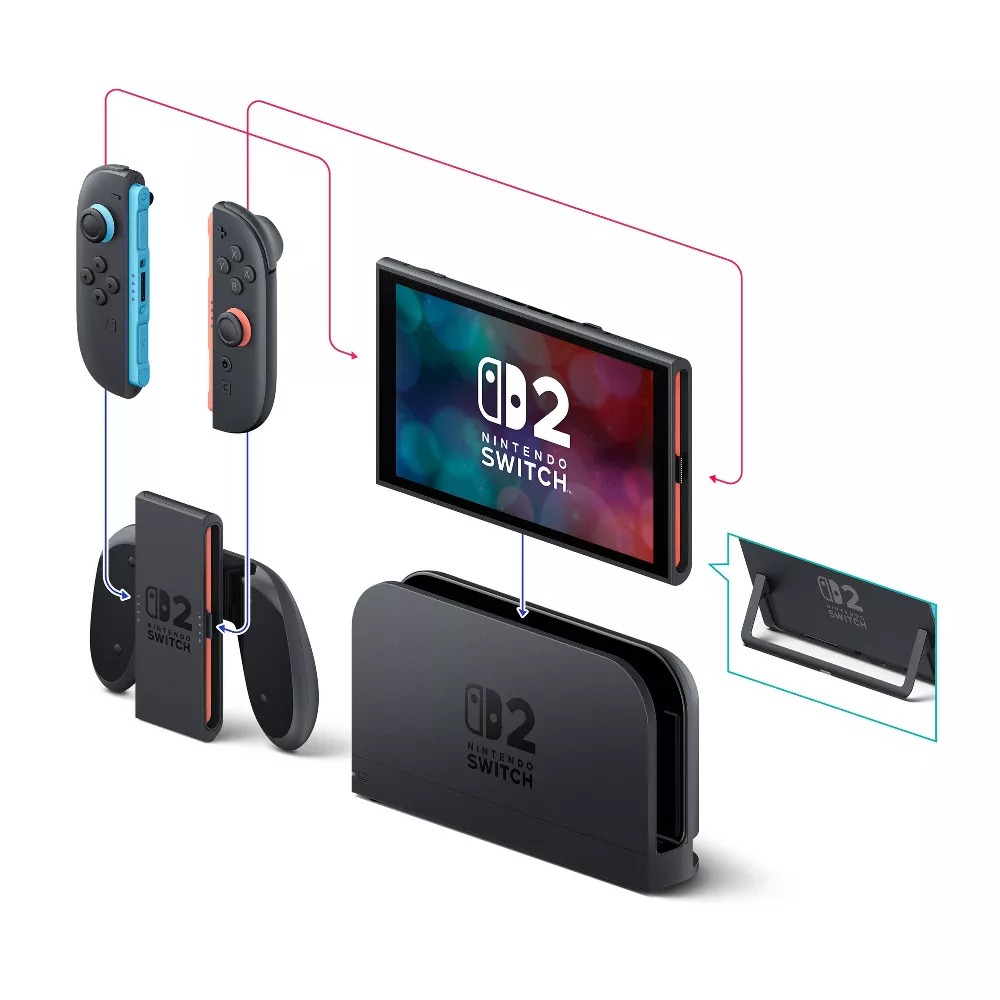 Nintendo Switch 2 Console Bundle w/ Case, Cleaning Kit, Animal