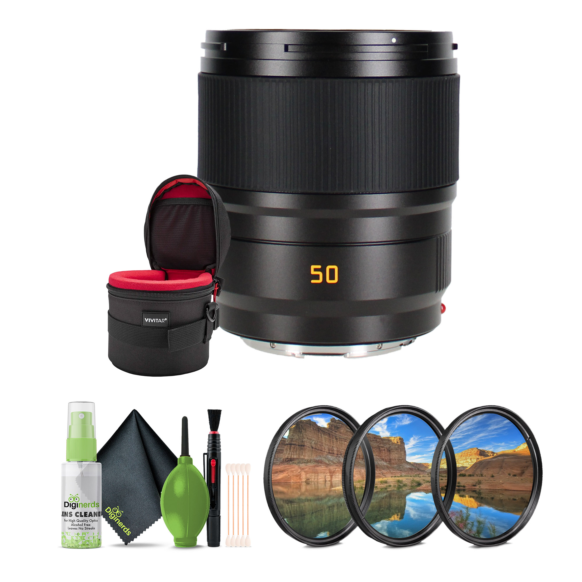 Leica Summicron-SL 50mm f/2 ASPH. Lens (L-Mount) + Filter Kit +