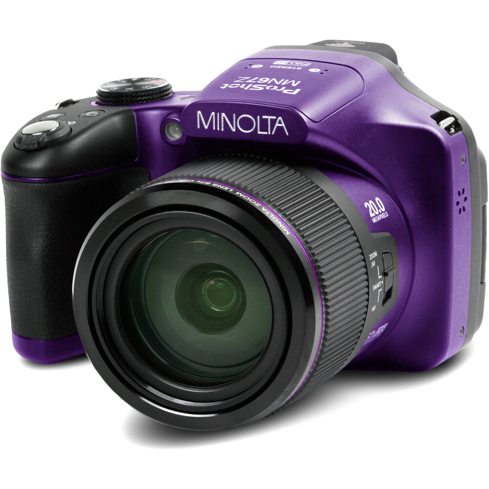 Minolta ProShot MN67Z-P 20 MP Bridge Digital Camera - Purple