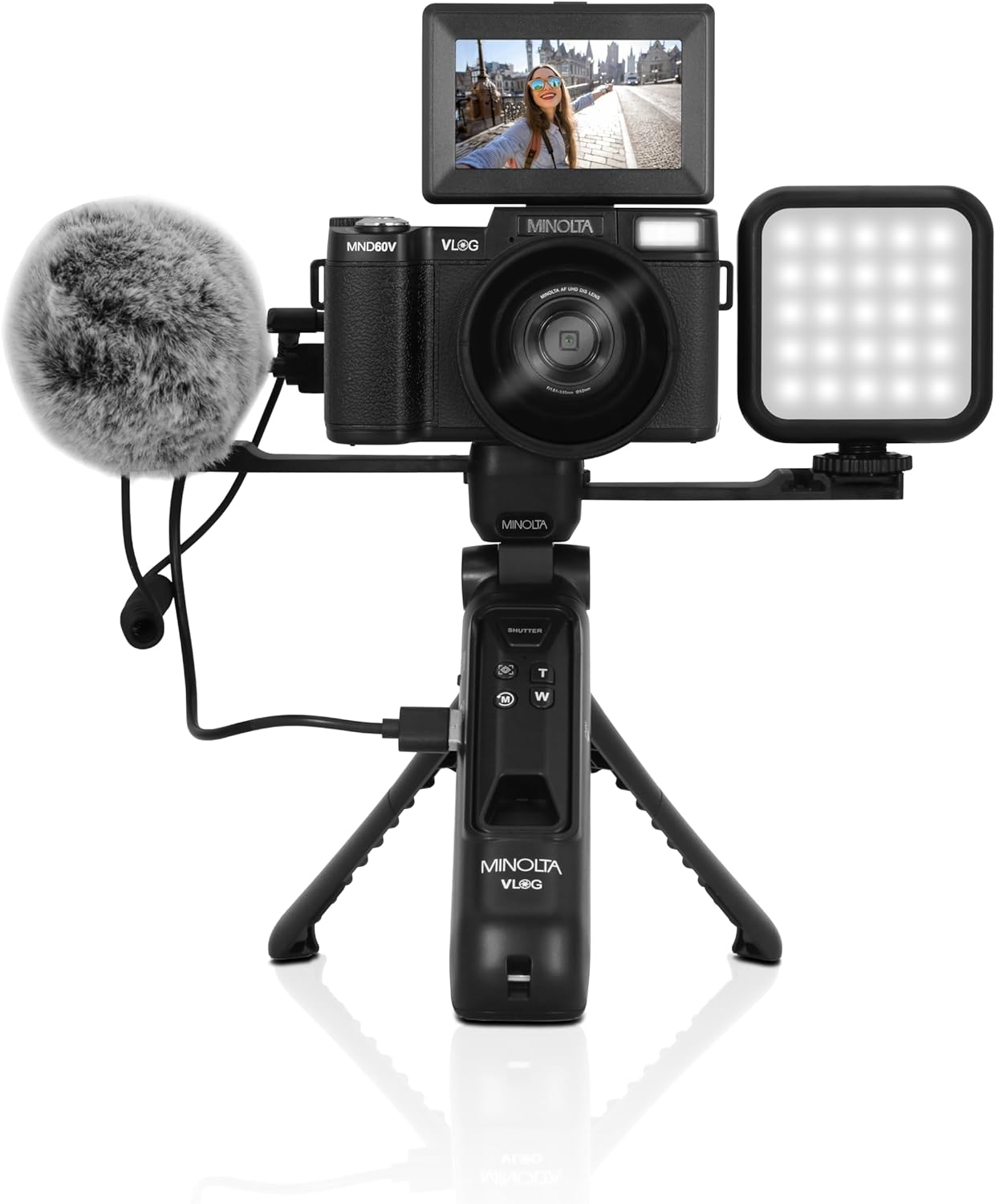 Minolta MND60V 64 MP Autofocus / 4K60FPS Ultra HD VLOG Camera Kit Bundle - Picture 3 of 9