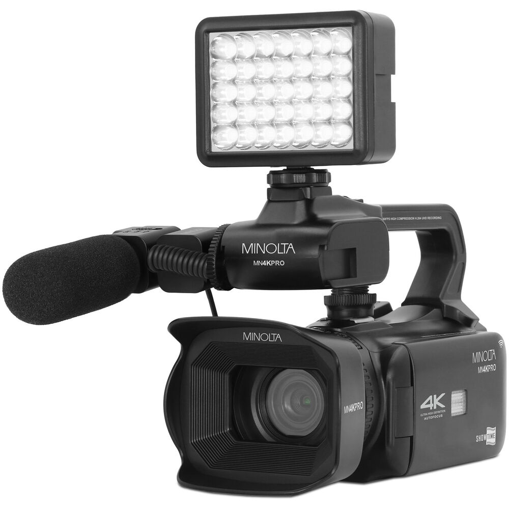 Minolta MN4KPRO UHD 4K60 Camcorder Kit, 64GB SDHC/SDXC UHS-I Card Memory Card - Picture 2 of 8