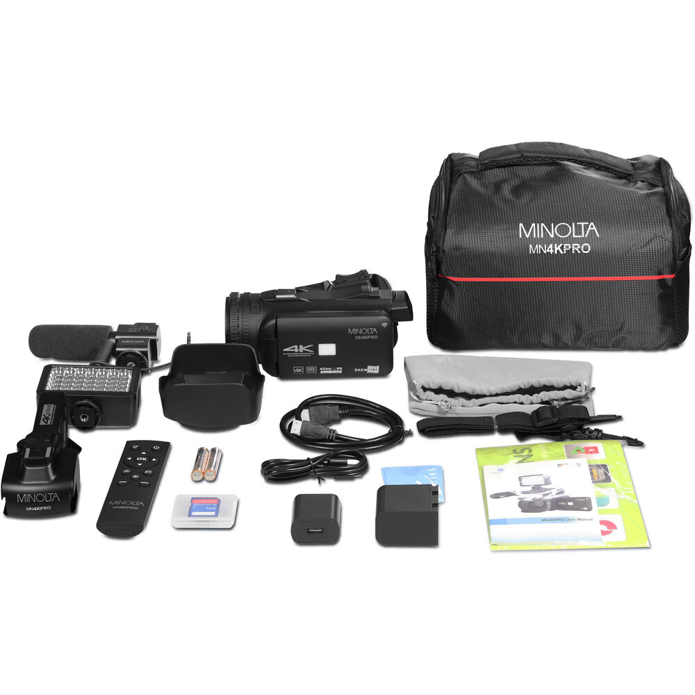 Minolta MN4KPRO UHD 4K60 Camcorder Kit, 64GB SDHC/SDXC UHS-I Card Memory Card - Picture 7 of 8