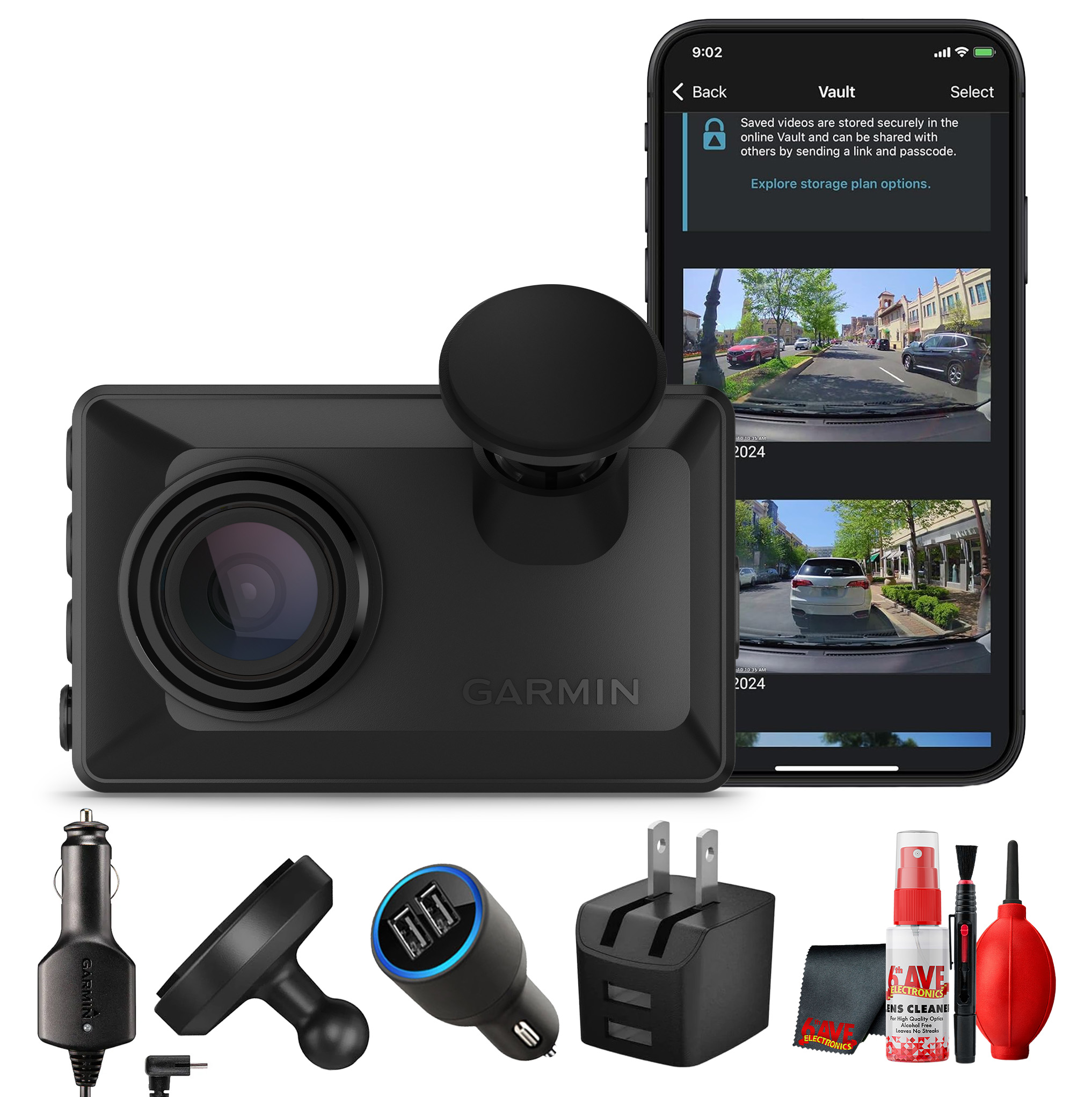 Garmin Dash Cam X110 1080p HD 140-Degree FOV GPS 2.4-inch Display