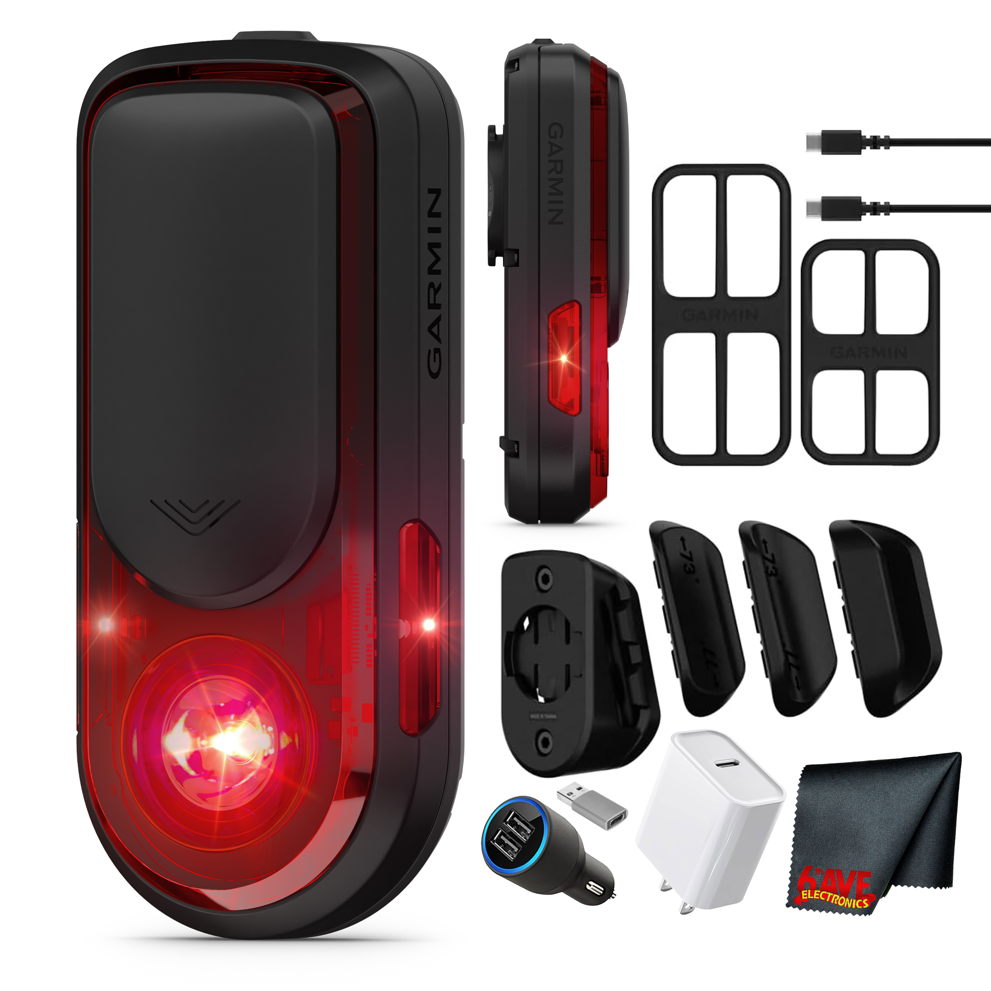 Garmin Varia RearVue 820 Advanced Rearview Radar and Tail Light Bundle