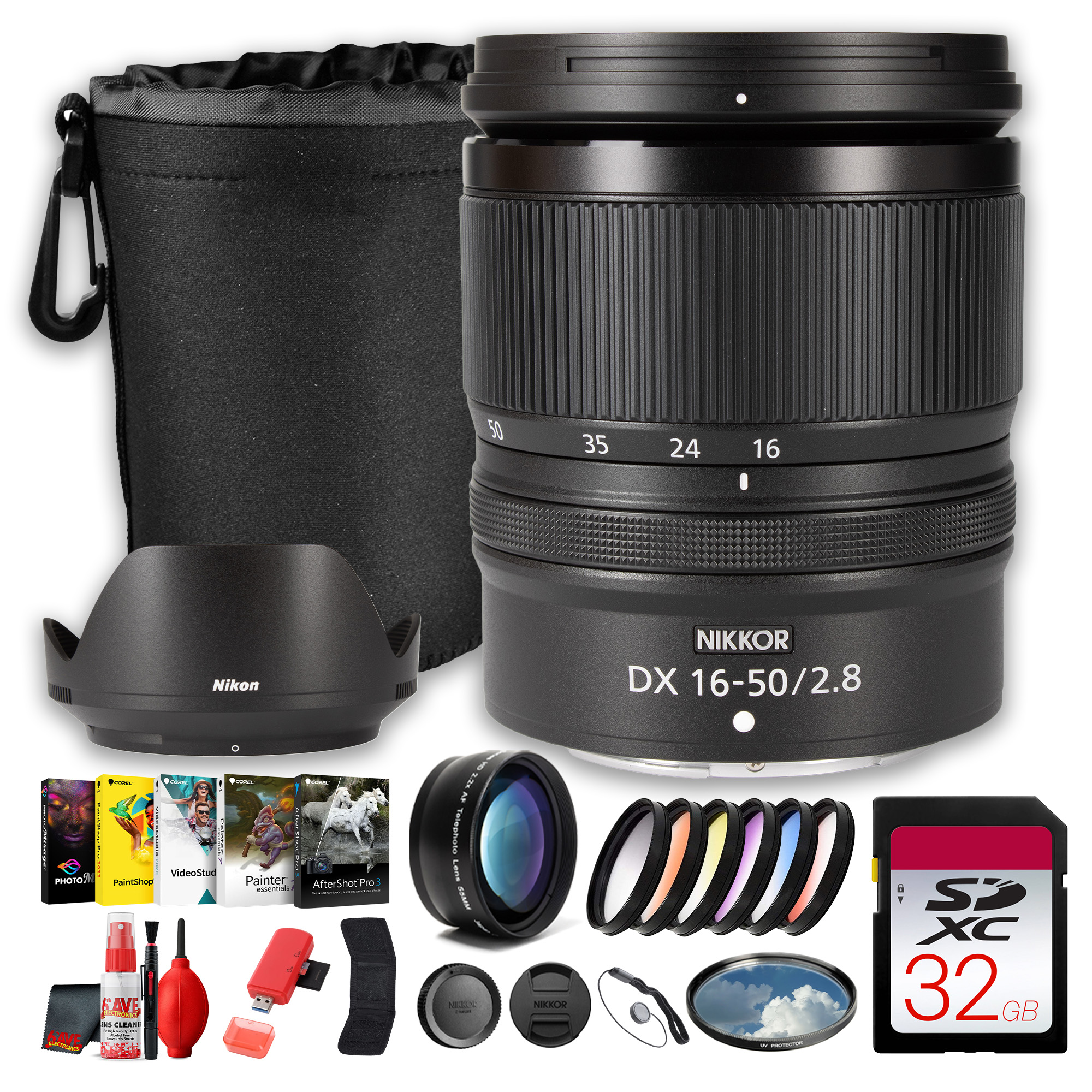 Nikon NIKKOR Z DX 16-50mm f/2.8 VR Lens Z Mount APS-C Bundle
