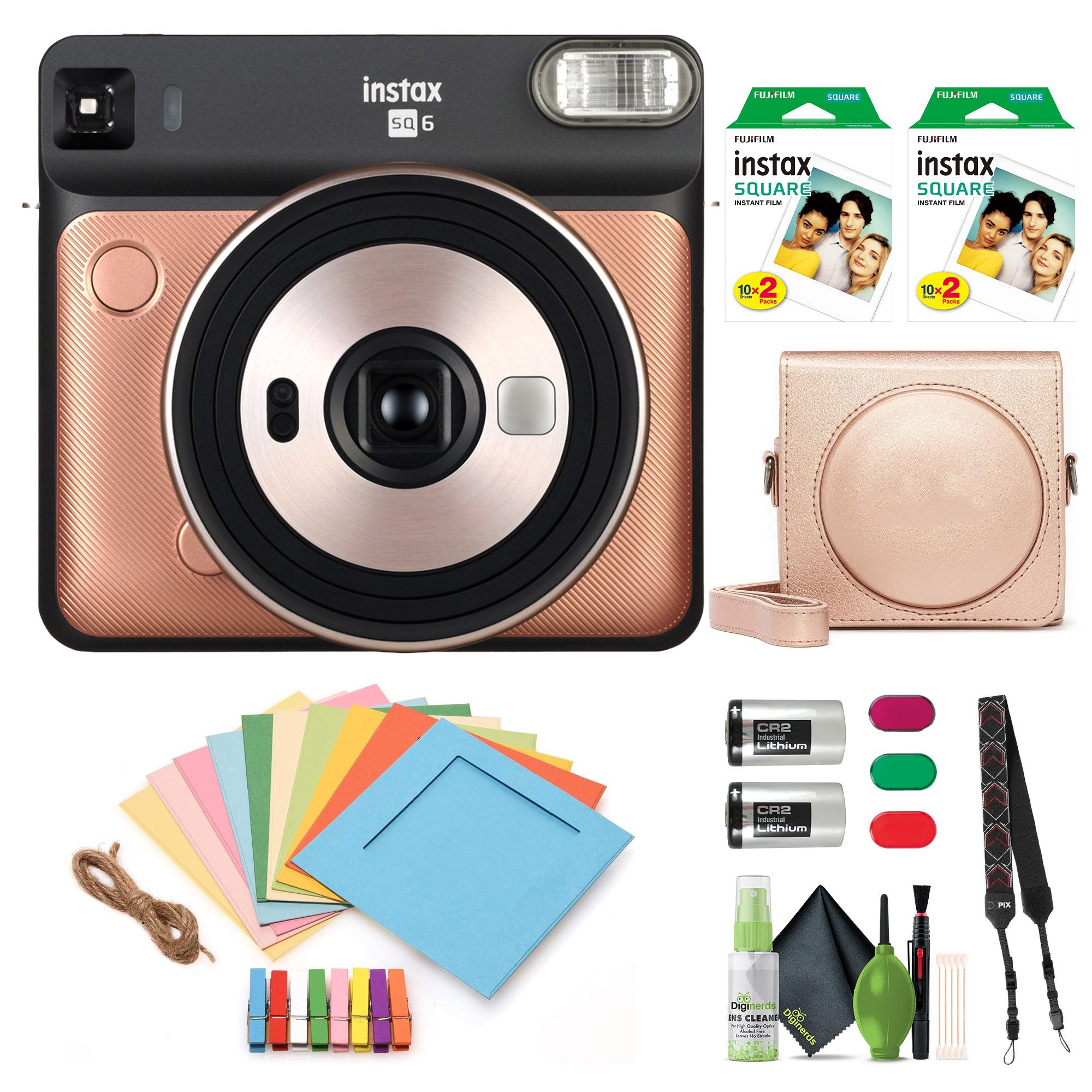 Fujifilm Instax Square SQ6 - Instant Film Camera Bundle (40 Fujifilm Instax Square SQ6 - Instant Film Camera Bundle (40
