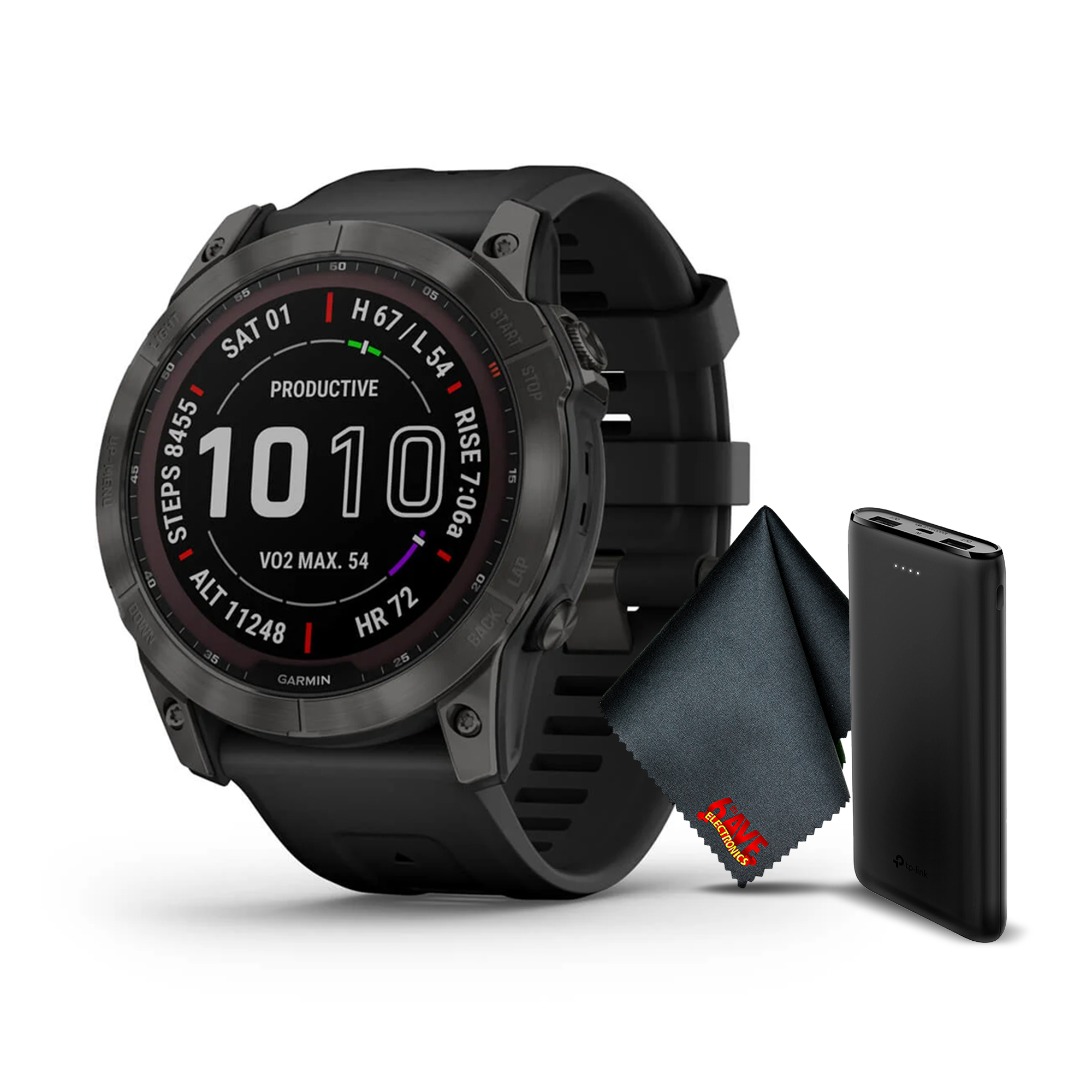 Garmin Fenix 7X Pro Sapphire Solar Edition Carbon Gray с дополнением к титановому и черному ремешку