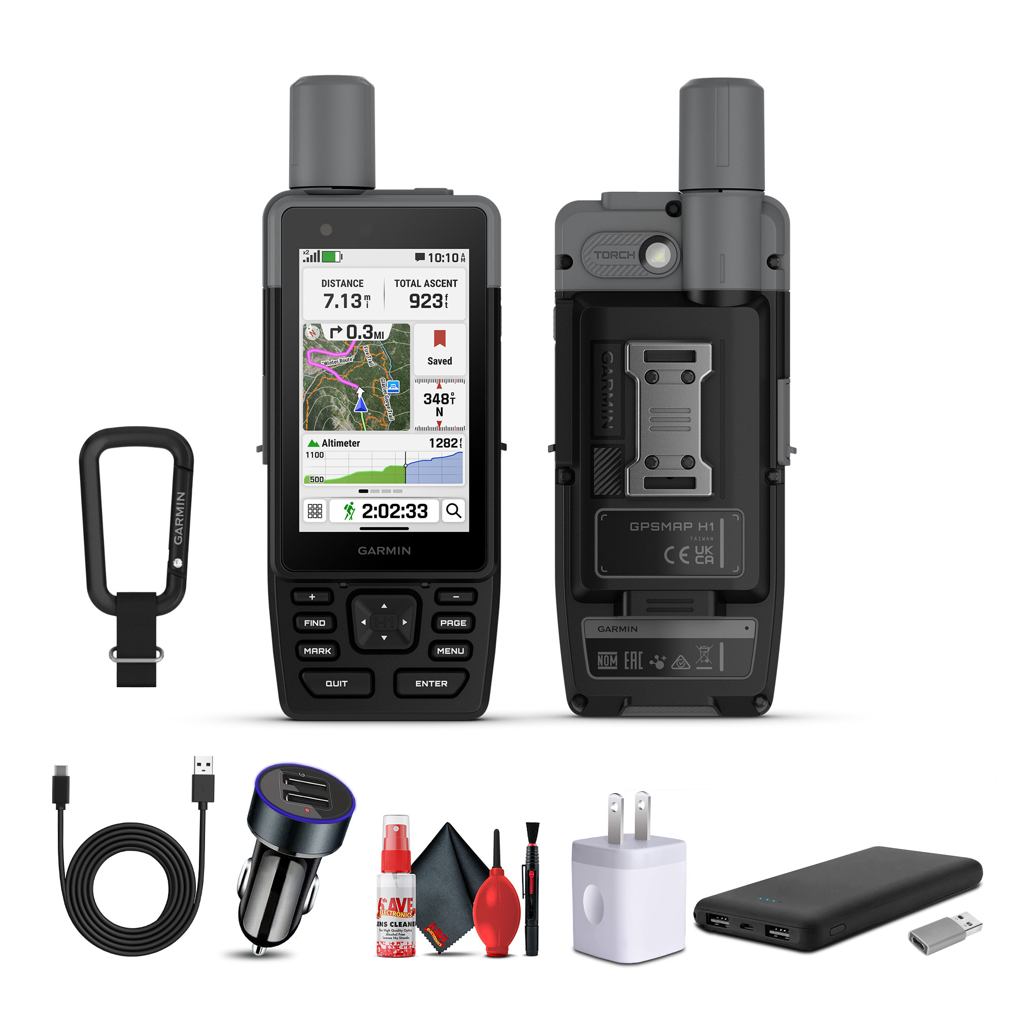 Garmin GPSMAP H1, Premium GPS Handheld Navigator with Color Touchscreen and