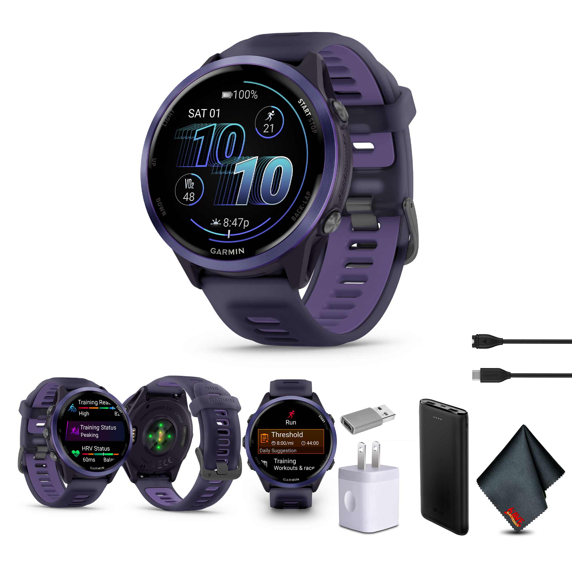Garmin Forerunner 570 GPS Running Smartwatch with WiFi 47mm Fitness Tracker