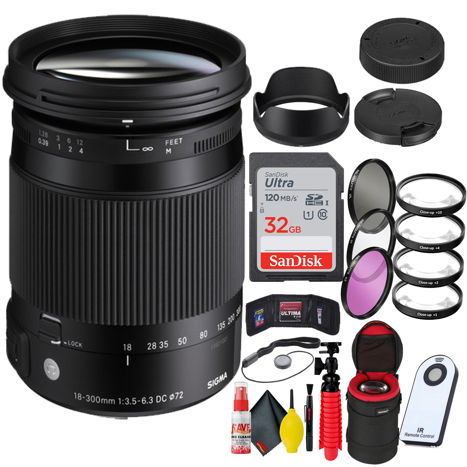 Sigma 18-300mm f/3.5-6.3 DC Macro OS HSM Contemporary Lens for