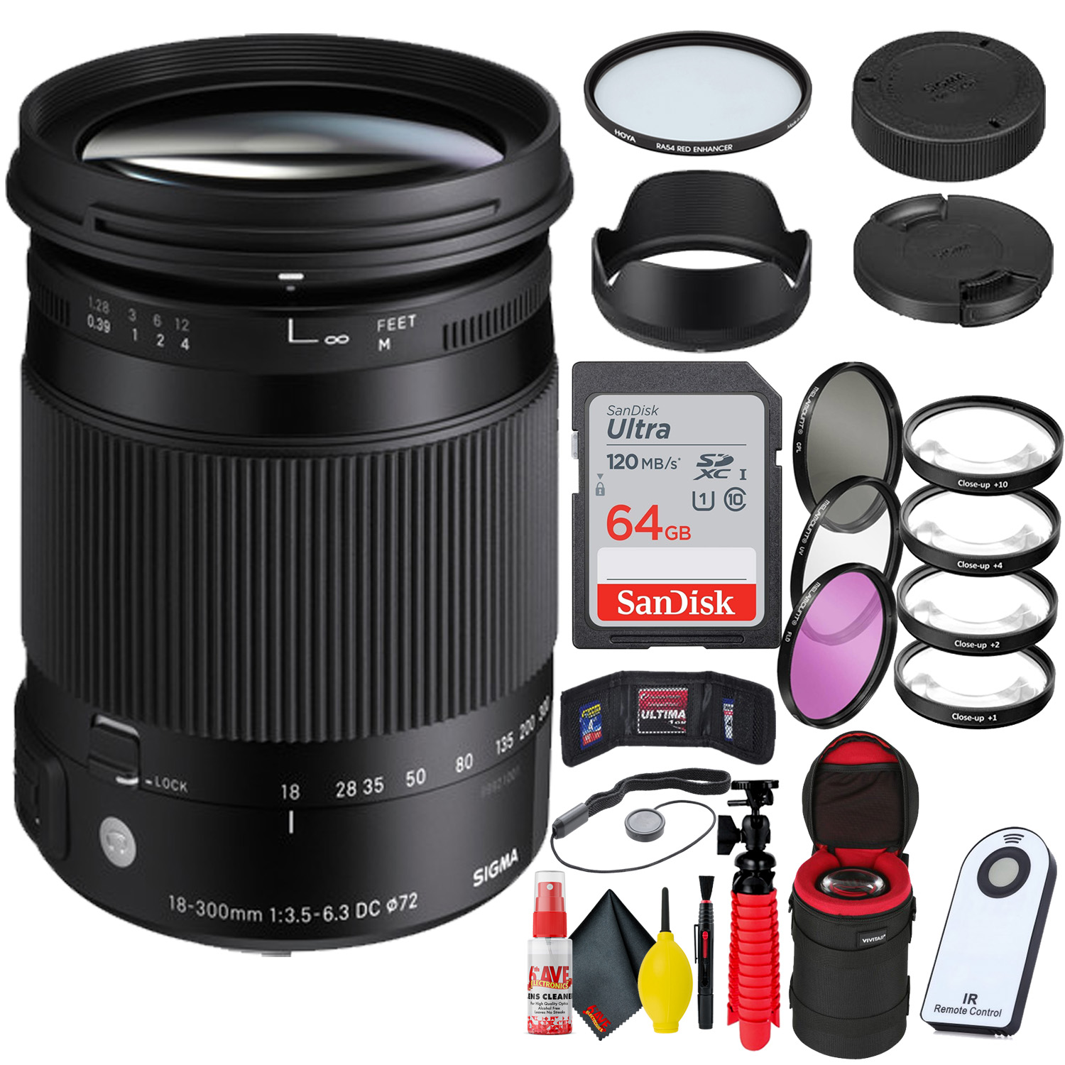 Sigma 18-300mm f/3.5-6.3 DC Macro OS HSM Contemporary Lens for 