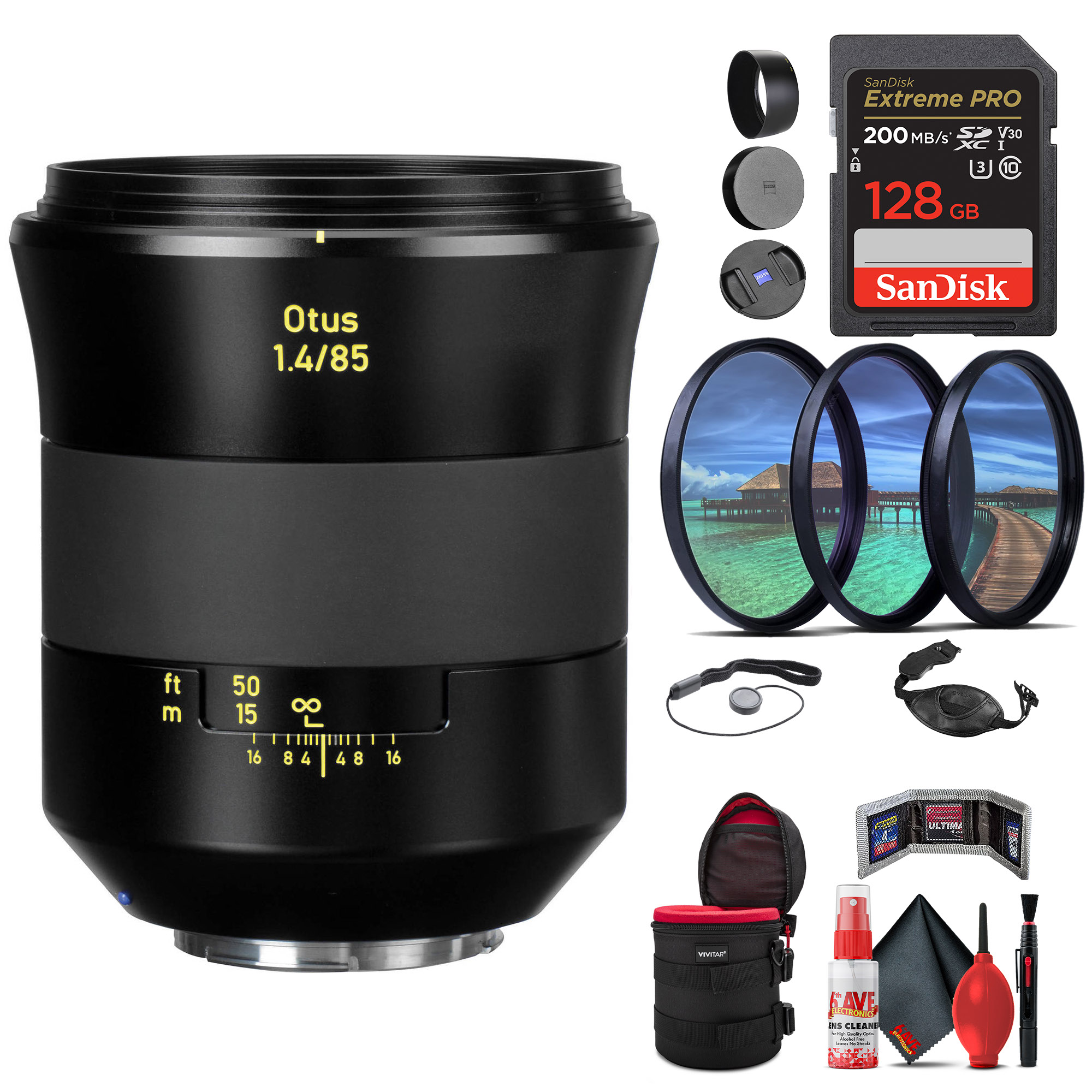 Zeiss Otus Apo Planar T* 85mm f/1.4 ZE Lens for Canon (2040-292) + 